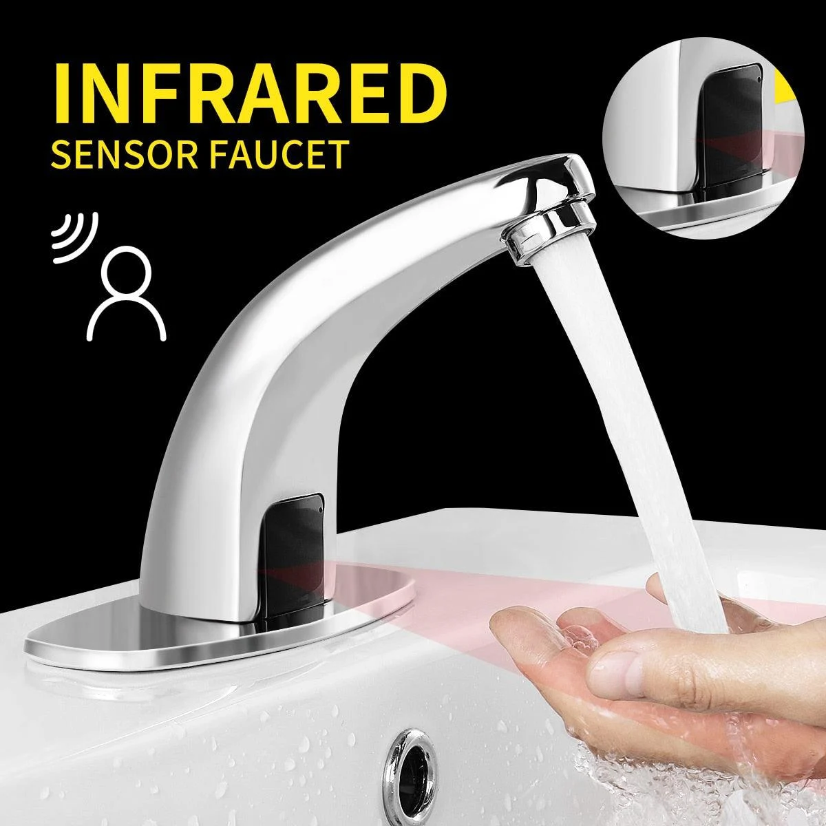 Bathroom Automatic Infrared Sink Hands -  - #tag1#
