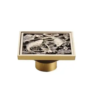 Bathroom Drain With Brass Hair Strainer