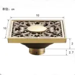 Bathroom Drain With Brass Hair Strainer tag1