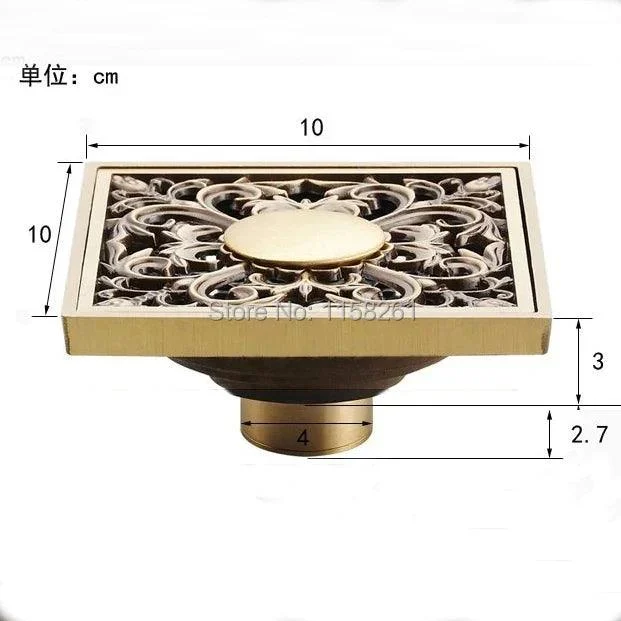Bathroom Drain With Brass Hair Strainer -  - #tag1#