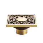Bathroom Drain With Brass Hair Strainer tag1