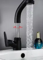 Bathroom Extendable Lift Brass Mixer Tap Faucet tag1