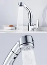 Bathroom Extendable Lift Brass Mixer Tap Faucet tag1