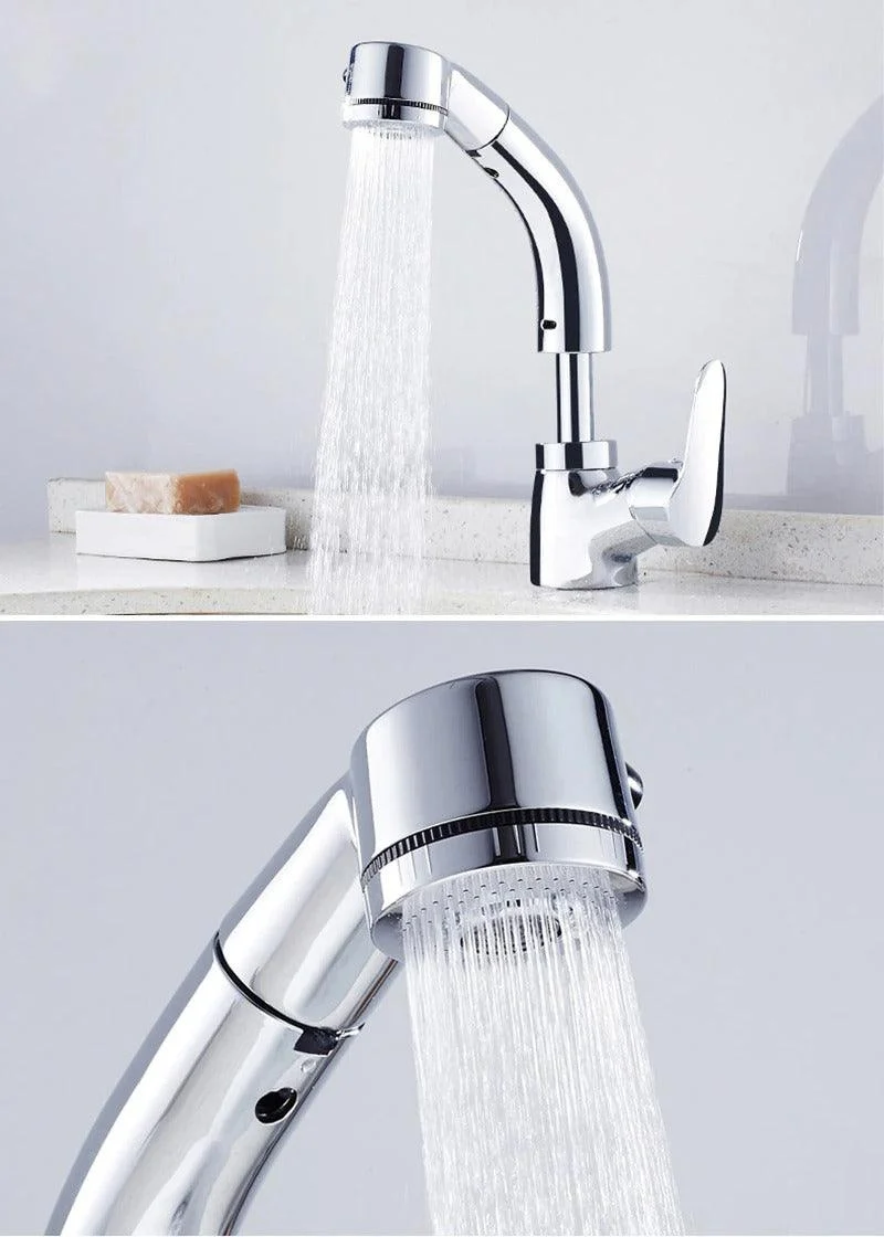 Bathroom Extendable Lift Brass Mixer Tap Faucet -  - #tag1#