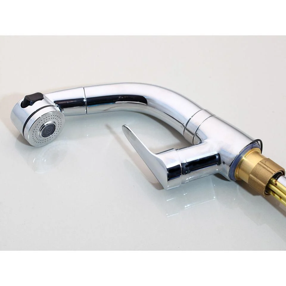 Bathroom Extendable Lift Brass Mixer Tap Faucet -  - #tag1#