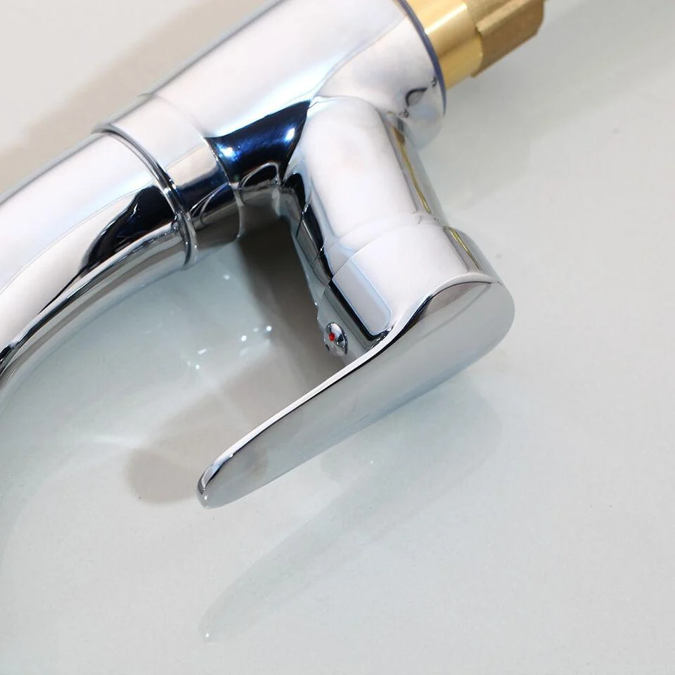 Bathroom Extendable Lift Brass Mixer Tap Faucet -  - #tag1#