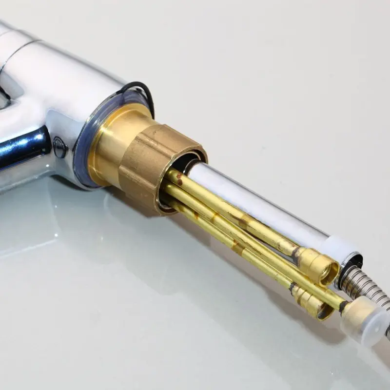 Bathroom Extendable Lift Brass Mixer Tap Faucet tag1
