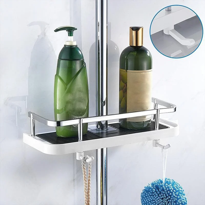 Bathroom Shelf Caddy for Shower Rail, No Drilling Pole Shower Storage Rack Holder -  - #tag1#