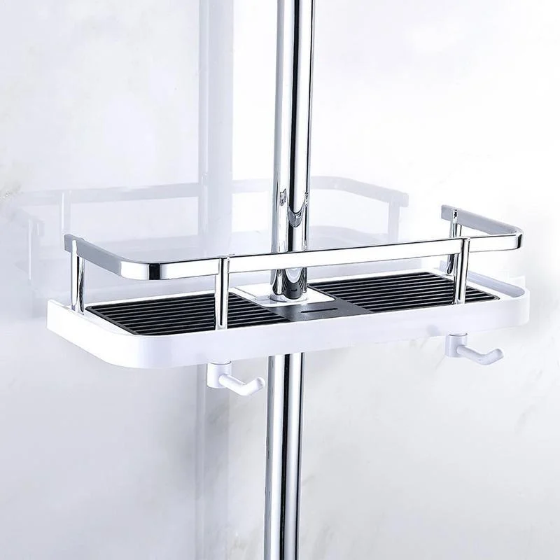 Bathroom Shelf Caddy for Shower Rail, No Drilling Pole Shower Storage Rack Holder -  - #tag1#