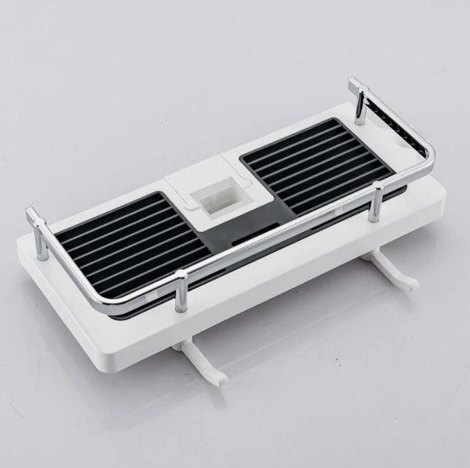 Bathroom Shelf Caddy for Shower Rail, No Drilling Pole Shower Storage Rack Holder -  - #tag1#