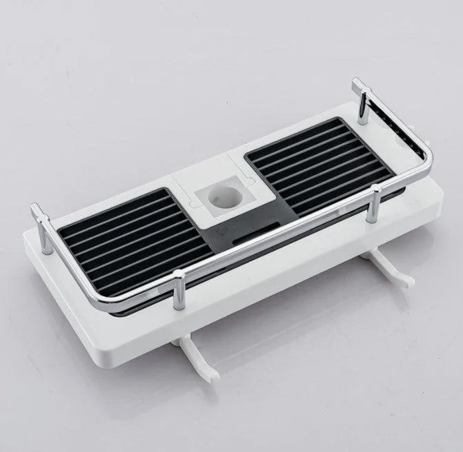 Bathroom Shelf Caddy for Shower Rail, No Drilling Pole Shower Storage Rack Holder -  - #tag1#