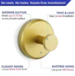 Bathroom Towel Holder Utility Shower Hooks tag1