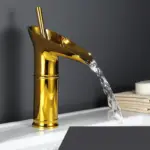 Bathroom tap Luxury Antique Brass Hot Cold Mixer Tap tag1