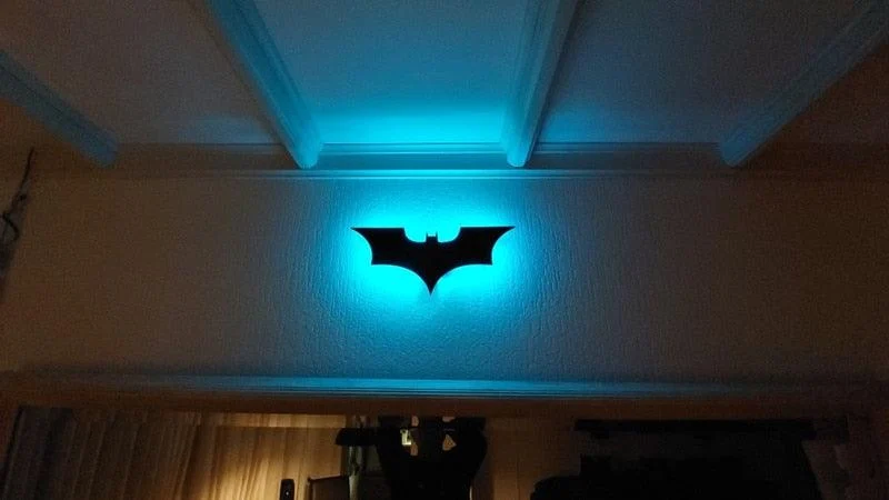 Batman LED Wall Light with Wireless Remote Control and Color Change -  - #tag1#