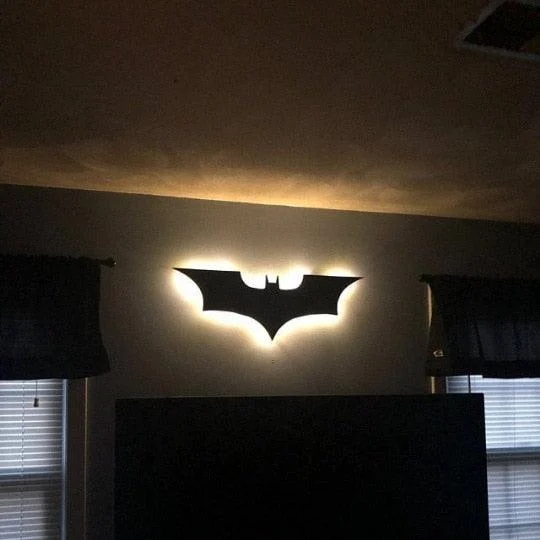 Batman LED Wall Light with Wireless Remote Control and Color Change -  - #tag1#