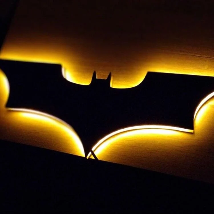 Batman LED Wall Light with Wireless Remote Control and Color Change -  - #tag1#