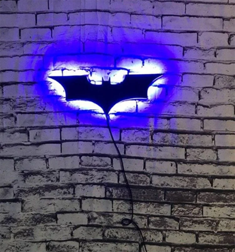 Batman LED Wall Light with Wireless Remote Control and Color Change -  - #tag1#