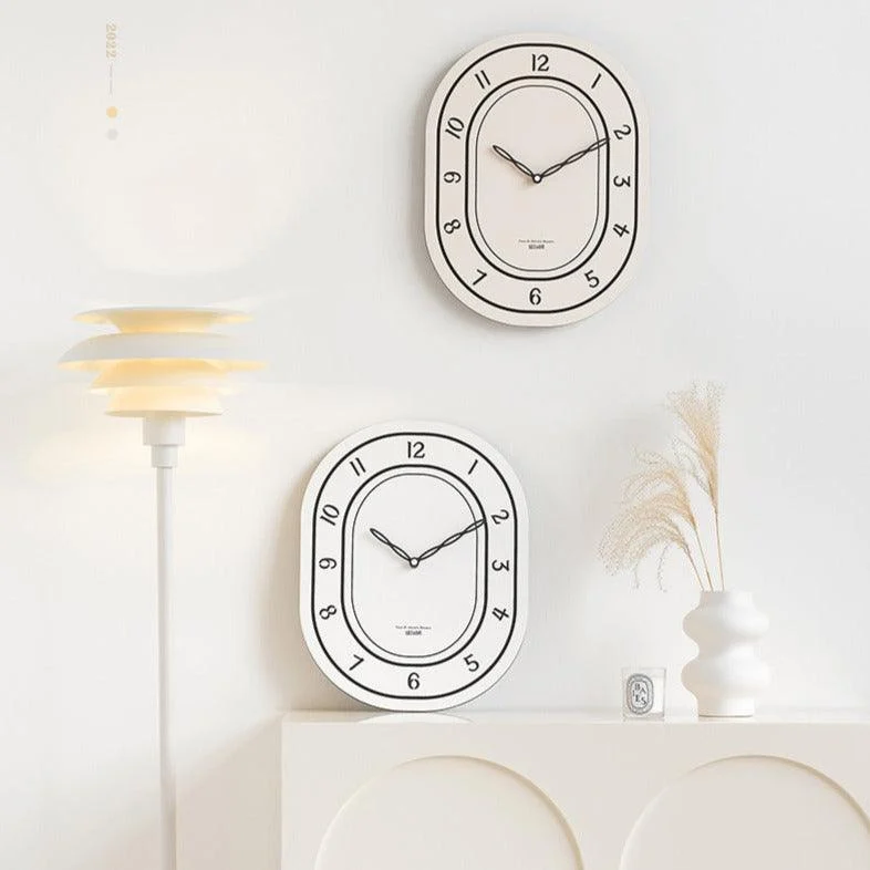Battery Operated Long Wall Clock for Living Room -