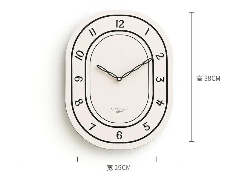 Battery Operated Long Wall Clock for Living Room -