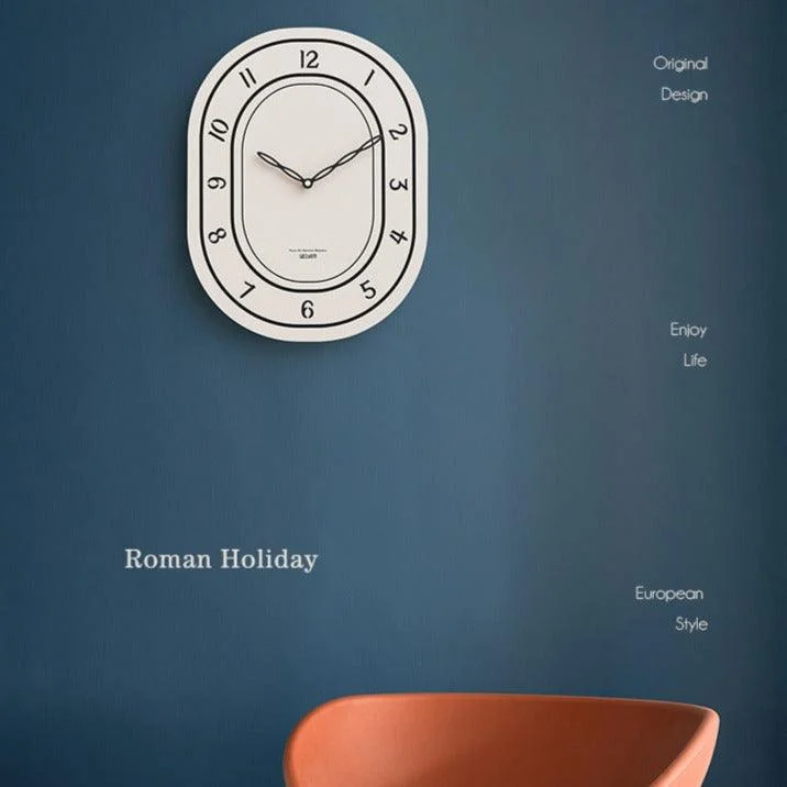 Battery Operated Long Wall Clock for Living Room -