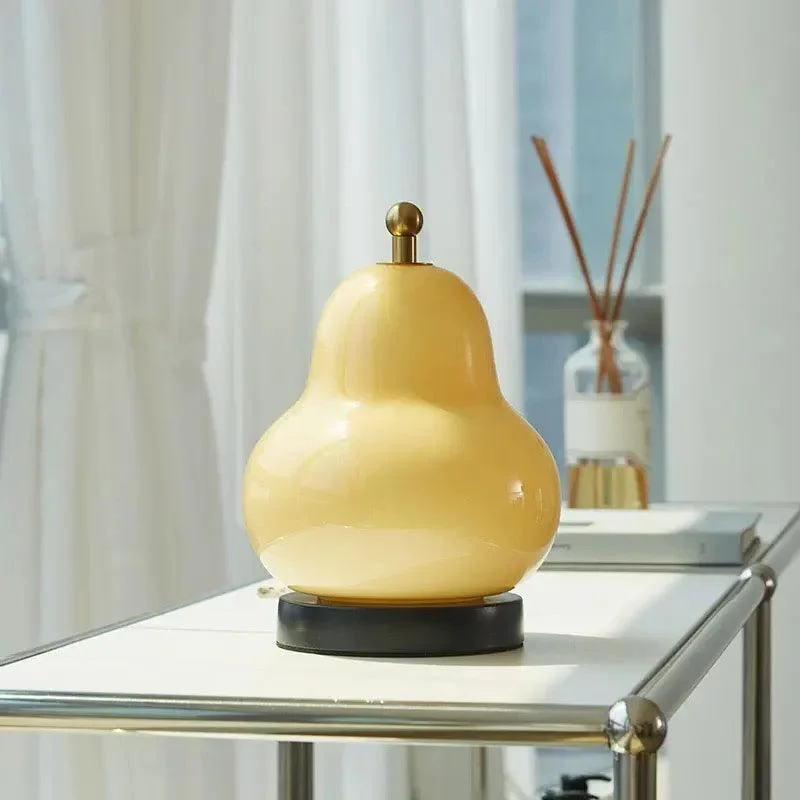 Bauhaus-inspired Cream Pear Lamp -