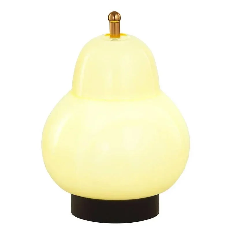 Bauhaus-inspired Cream Pear Lamp -