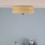 BauhausGleam Cream Glass Ceiling Light Round LED Surface Mounted Light tag1