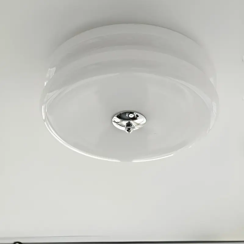 BauhausGleam Cream Glass Ceiling Light Round LED Surface Mounted Light tag1