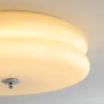 BauhausGleam Cream Glass Ceiling Light Round LED Surface Mounted Light tag1