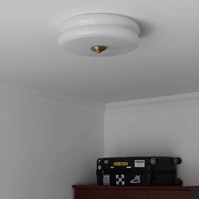BauhausGleam Cream Glass Ceiling Light Round LED Surface Mounted Light tag1