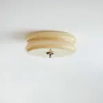 BauhausGleam Cream Glass Ceiling Light Round LED Surface Mounted Light tag1
