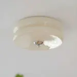 BauhausGleam Cream Glass Ceiling Light Round LED Surface Mounted Light tag1