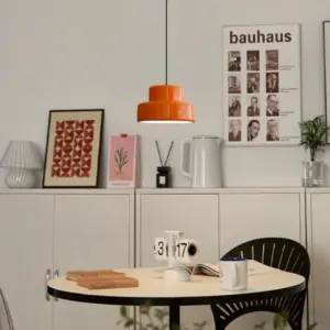 Homeko Vintage Orange Warm Pendant Light For Dining Room