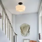 Bauhaus Cream Brass Hallway Ceiling Lamp tag1