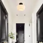 Bauhaus Cream Brass Hallway Ceiling Lamp tag1