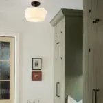 Bauhaus Cream Brass Hallway Ceiling Lamp tag1