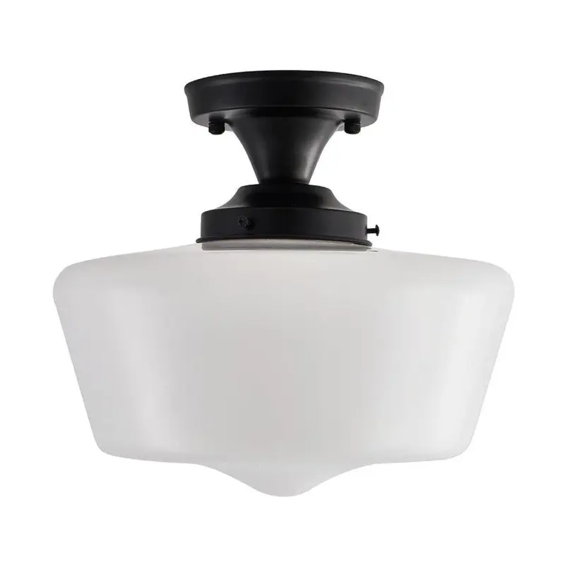 Bauhaus Cream Brass Hallway Ceiling Lamp tag1