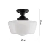 Bauhaus Cream Brass Hallway Ceiling Lamp tag1