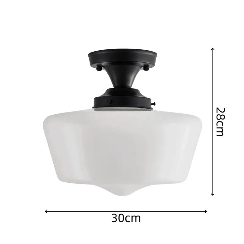 Bauhaus Cream Brass Hallway Ceiling Lamp tag1