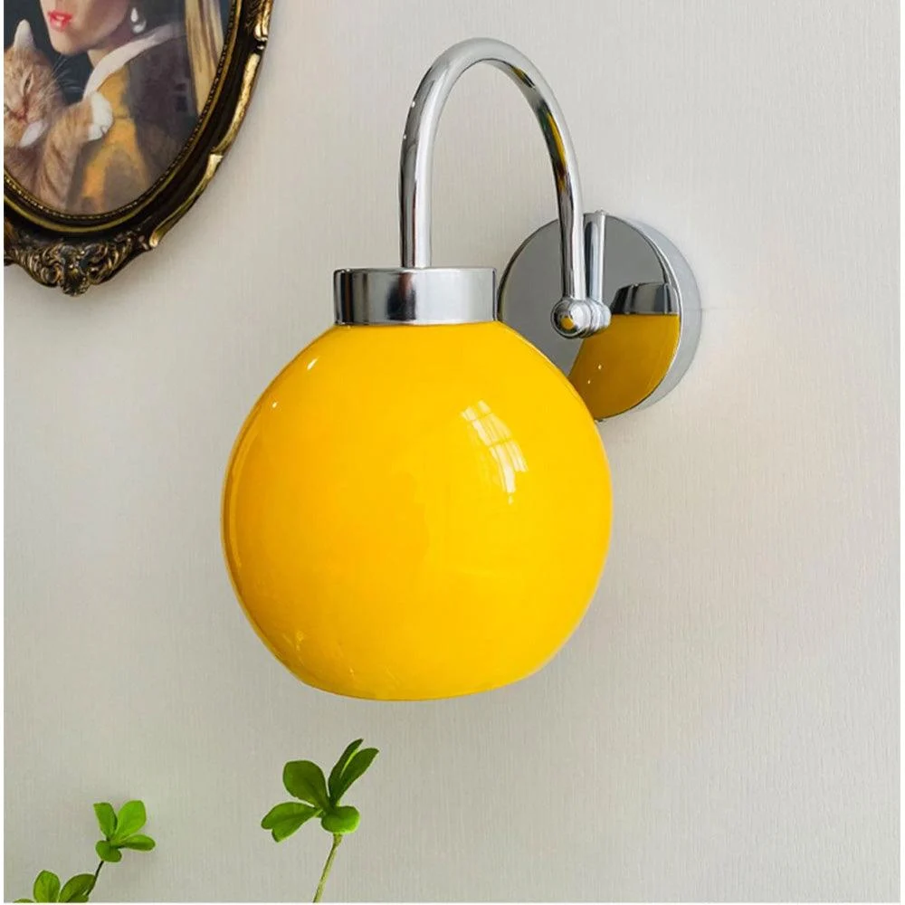 Bauhaus Cream French Glass Wall Lamp -  - #tag1#