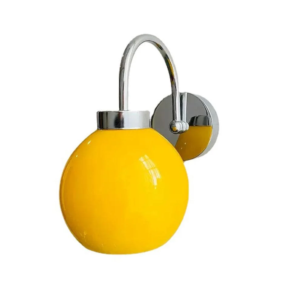 Bauhaus Cream French Glass Wall Lamp -  - #tag1#