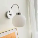 Bauhaus Cream French Glass Wall Lamp tag1
