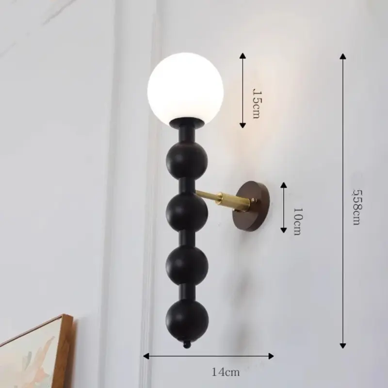 Bauhaus Long Metal Wall Lamp with Multiple Globes tag1
