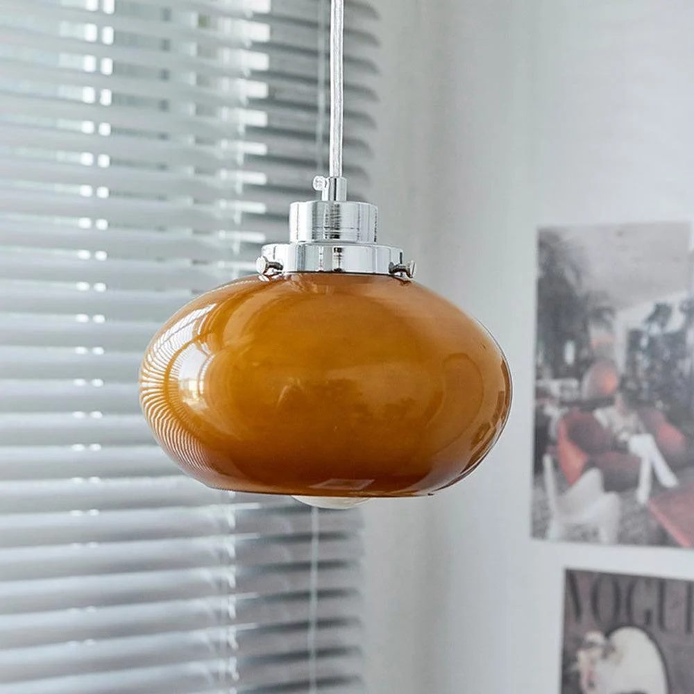Bauhaus Medieval Yellow Glass Pendant Lamp -  - #tag1#