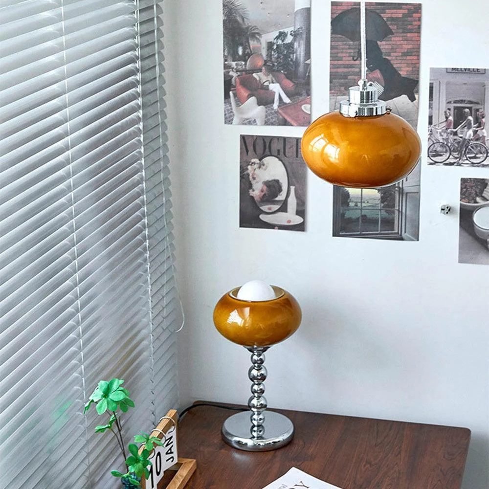 Bauhaus Medieval Yellow Glass Pendant Lamp -  - #tag1#