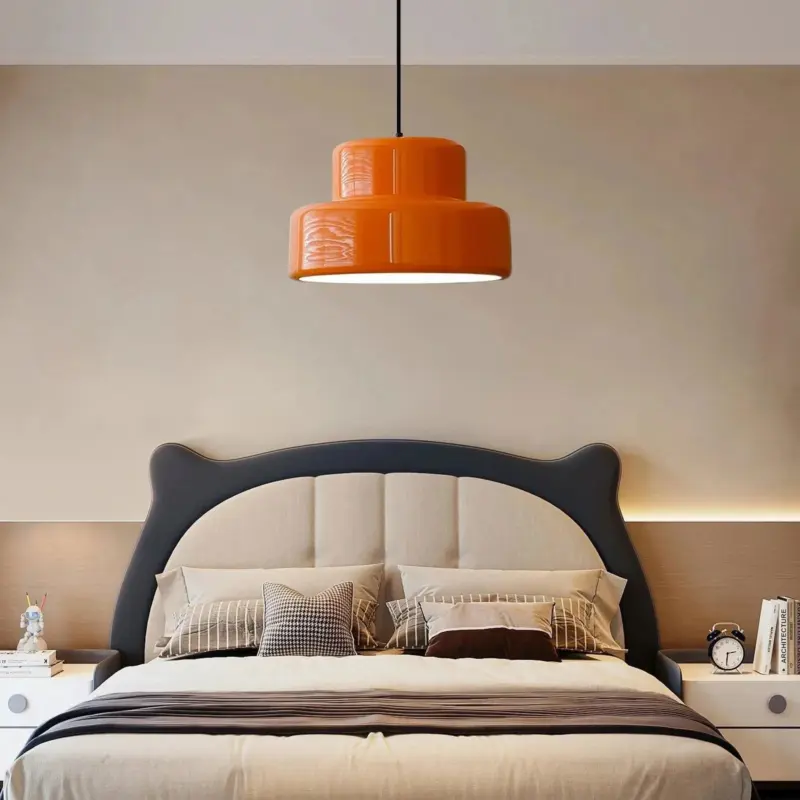 Bauhaus Vintage Orange Pendant Lamp for Dining Room tag1