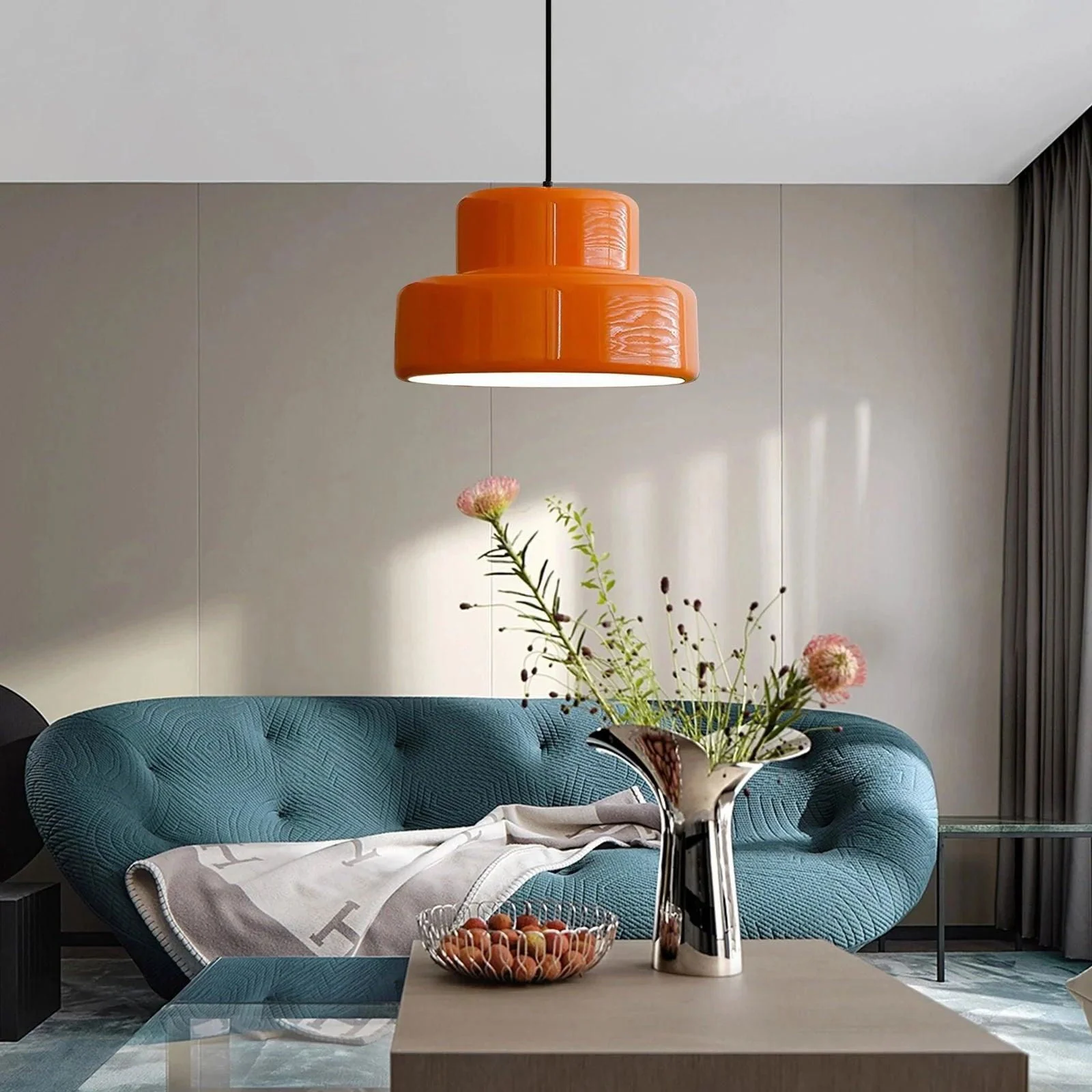 Bauhaus Vintage Orange Pendant Lamp for Dining Room -  - #tag1#