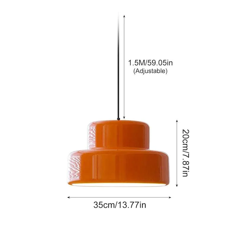 Bauhaus Vintage Orange Pendant Lamp for Dining Room -  - #tag1#