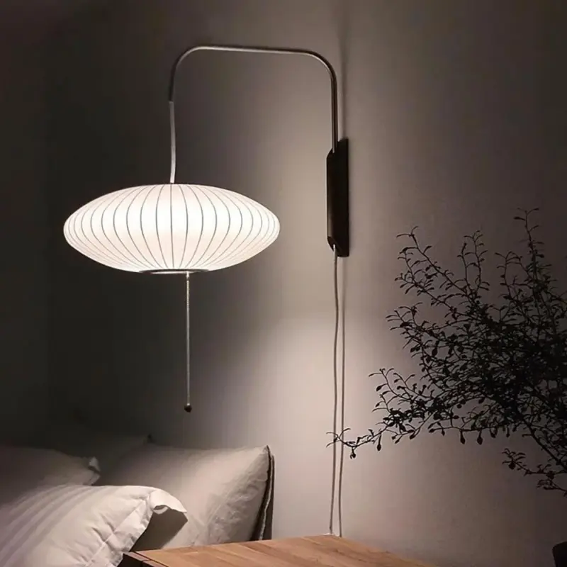 Bauhaus White Silk Wall Lamp tag1