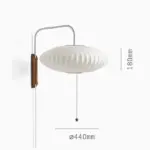 Bauhaus White Silk Wall Lamp tag1